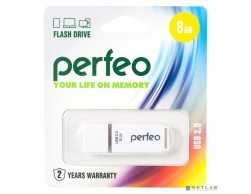 Флеш диск USB 2.0 Perfeo 16GB USB Drive C01 (PF-C01W016) White, Пенза.