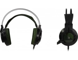 Наушники A4Tech Bloody J450 (20 Гц - 20 кГц, 16 Ом, USB, микрофон, кабель 2.2 м) черный/зеленый, Пенза.