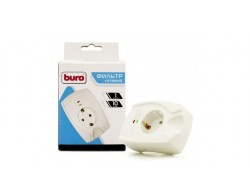 Сетевой фильтр Buro 100SH-Plus-W (1 розетка) белый (коробка), Пенза.