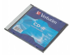 Диск CD-R Verbatim 700Mb 80 Min 48-х/52-х (Slim Case)[43347], Пенза.