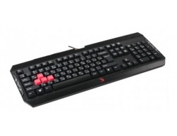 Клавиатура A4Tech Bloody Q100 (C рифлеными силиконовыми кнопками ASDW, влагозащитой и подсветкой боковых граней, USB) черный, Пенза.