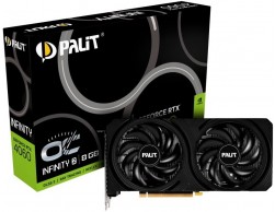 Видеокарта PALIT RTX4060 INFINITY 2 OC (8192Mb, 128 Bit, GDDR6, 1830/17000, 1 X HDMI, 3 DP, HDCP, PCI-Express) RTL [NE64060S19P1-1070L], Пенза.