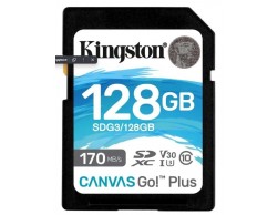 Карта памяти SecureDigital 128Gb Kingston Canvas Go Plus UHS-I U3 (170/90 MB/S) SDG3/128GB, Пенза.