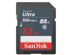 Карта памяти SecureDigital 32GB Sandisk Class 10 Ultra UHS-I 100 МБ/с (SDSDUNR-032G-GN3IN), Пенза.