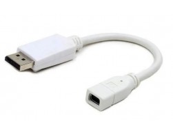 Переходник Cablexpert MiniDisplayPort - DisplayPort, длина кабеля 16см [A-MDPF-DPM-001-W, 20F/20M], Пенза.