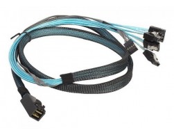 Кабель GSMIN DS4 SAS SFF-8643 - 4xSFF-8482 15-Pin (1 м) (Синий), Пенза.