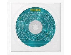 Диск CD-RW Mirex 700 Mb, 12х, Бум.конверт (1), (1/150) (UL121002A8C), Пенза.