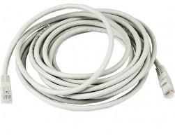 Комм шнур, NEOMAX U/UTP, Cat.6 4 пары, 0.57 мм (23 AWG) медь, 10 м. с RJ45 (серый), Пенза.