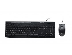 Проводной комплект клавиатура + мышь Logitech Desktop MK200 USB (920-002694 / 920-002714) Black, Пенза.