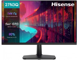 Монитор HISENSE 27'' IPS [27N3Q] (1920x1080, 144GHz, 5ms, 1000:1, 178/178, D-SUB, HDMI, черный) FullHD, Пенза.