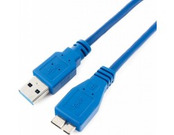 Кабель USB 3.0 для внешних жетских дисков Gembird/Cablexpert CCP-mUSB3-AMBM-0.5MКабель AM/MicroBM 9P, 0.5м, экран, синий, Пенза. Кабель USB 3.0 для внешних жетских дисков Gembird/Cablexpert CCP-mUSB3-AMBM-0.5MКабель AM/MicroBM 9P, 0.5м, экран, синий, Пенза.