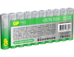 Батарейки ААА GP Super Alkaline 24AA21-2CRSWC10 AAA (10шт) спайка, Пенза.