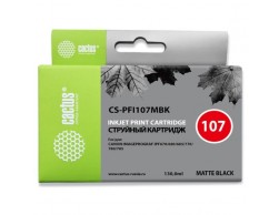 Картридж струйный Cactus CS-PFI107MBK черный матовый (130 мл) для Canon IP iPF670/iPF680/iPF685/iPF770/iPF780/iPF785, Пенза.