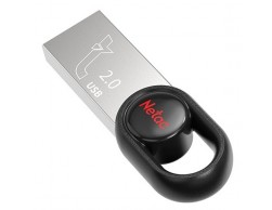 Флеш диск USB 2.0 Netac 64Gb UM2 (NT03UM2N-064G-20BK), R/W 100/40, серебристый/черный, Пенза.