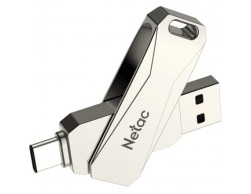Флеш диск USB 3.0 Netac 64Gb U782С (NT03U782C-064G-30PN / NT03U782C-064G-32PN), серебристый, Пенза.