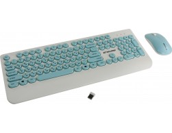 Игровой комплект клавиатура + мышь JETACCESS SMART LINE KM39 W (USB) белый-синий, Пенза.